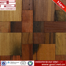 Natural Old Boat Wood Mosaic Tile For bar Wall And living room Wall